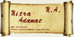 Mitra Adamac vizit kartica